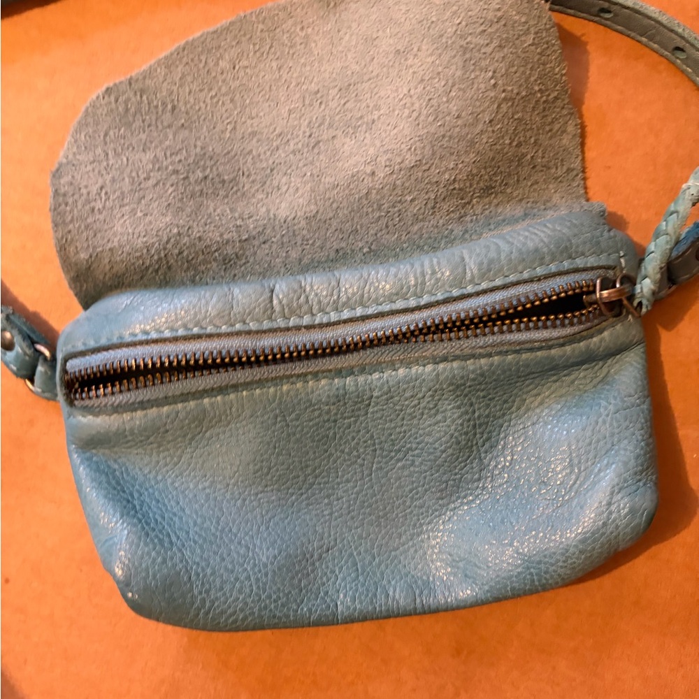 Fun Free People Blue Leather Women's Bag - Picture 7 of 8